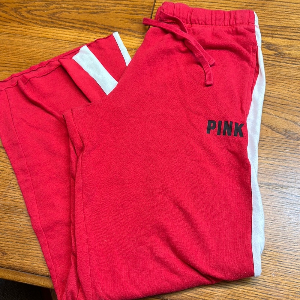 Pink wide leg sweatpants, size medium - Picture 1 of 4